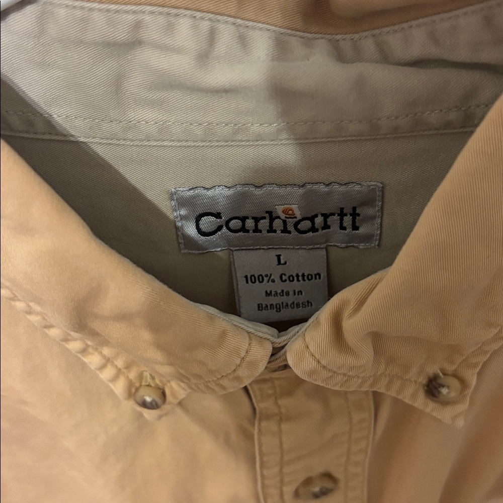 Carhartt Beige Cotton Button-Up Shirt - Picture 3 of 4